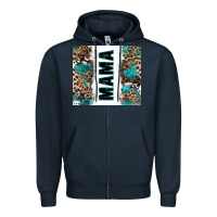 Navy western mama Zipper Hoodie - Zillion Design Studio