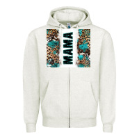 Oatmeal Heather western mama Zipper Hoodie - Zillion Design Studio