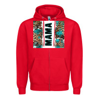 Red western mama Zipper Hoodie - Zillion Design Studio