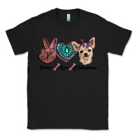 Black peace love chihuahua Classic Tee - RanaPortraitStore