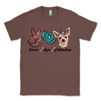 Chestnut peace love chihuahua Classic Tee - RanaPortraitStore