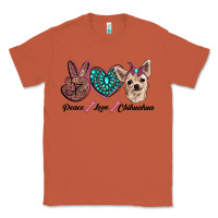 Copper peace love chihuahua Classic Tee - RanaPortraitStore