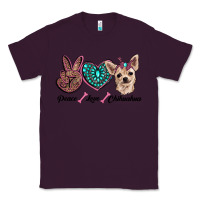 Plum peace love chihuahua Classic Tee - RanaPortraitStore