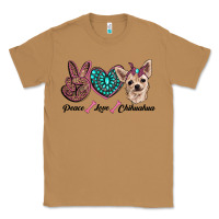 Toasted Coconut peace love chihuahua Classic Tee - RanaPortraitStore