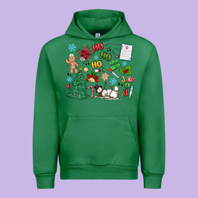 Nurse Christmas Urban Hoodie Designed By Maliassmallbusiness