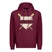 Burgundy preview custom baseball Premium Hoodie - MaliasSmallBusiness