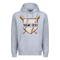 Heather Grey preview custom baseball Premium Hoodie - MaliasSmallBusiness