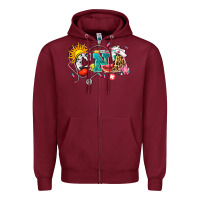 Burgundy summer cna Zipper Hoodie - Zillion Design Studio