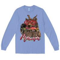 Colony Blue mother's day mama bear wıth bandana and glasses Long Sleeve Tee - RanaPortraitStore