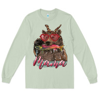 Matcha mother's day mama bear wıth bandana and glasses Long Sleeve Tee - RanaPortraitStore