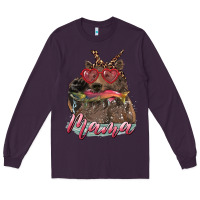 Plum mother's day mama bear wıth bandana and glasses Long Sleeve Tee - RanaPortraitStore