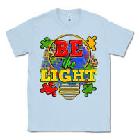 Dusty Blue be the light Classic Tee - Zillion Design Studio
