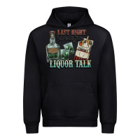 Black last night we let the liquor talk cowboy western c Urban Hoodie - NancyCooperArtShop
