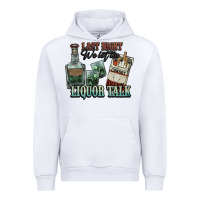 White last night we let the liquor talk cowboy western c Urban Hoodie - NancyCooperArtShop