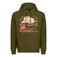 Army Green 100 days y'all malia Premium Hoodie - MaliasSmallBusiness
