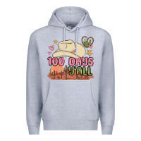 Heather Grey 100 days y'all malia Premium Hoodie - MaliasSmallBusiness