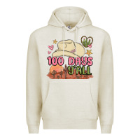 Oatmeal Heather 100 days y'all malia Premium Hoodie - MaliasSmallBusiness