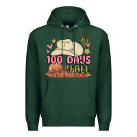 Sports Green 100 days y'all malia Premium Hoodie - MaliasSmallBusiness