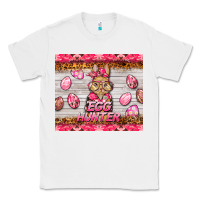 White easter pink camouflage egg hunter  bunny Classic Tee - BarkalooDesign