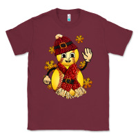 Burgundy Softball Christmas With Hat And Glove Classic Tee - FaDigitalArtStudio