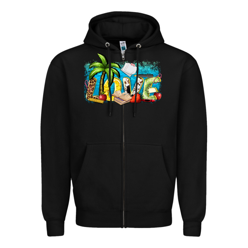 Love Summer Teacher Zipper Hoodie by Zillion Design Studio | Teevron