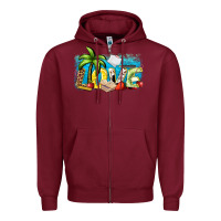 Burgundy love summer teacher Zipper Hoodie - Zillion Design Studio