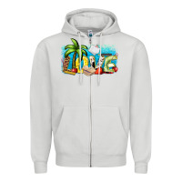Dove Grey love summer teacher Zipper Hoodie - Zillion Design Studio