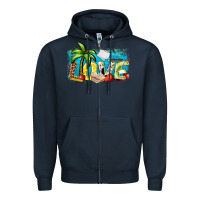 Navy love summer teacher Zipper Hoodie - Zillion Design Studio