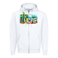 White love summer teacher Zipper Hoodie - Zillion Design Studio