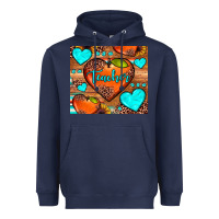Navy teacher hearts Heavyweight Hoodie - JahusDesignShop