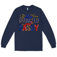 Navy star spangled and sassy billie wilder Long Sleeve Tee - texasbilliewilder