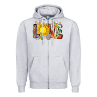 Heather Grey love summer nurse Zipper Hoodie - Zillion Design Studio