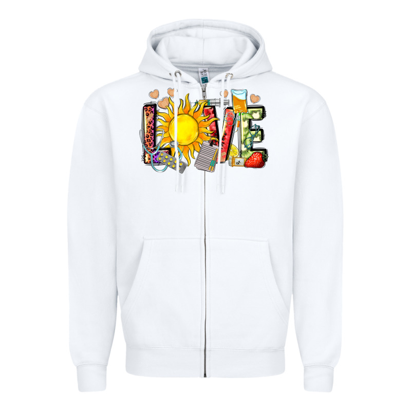 Love Summer Nurse Zipper Hoodie by Zillion Design Studio | Teevron