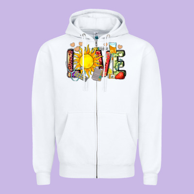 Love Summer Nurse Zipper Hoodie Designed By Zillion Design Studio