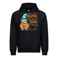 Black just a woman who loves to sew Urban Hoodie - NancyCooperArtShop