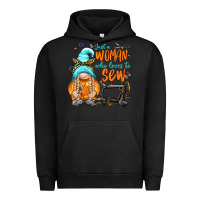 Pigment Black just a woman who loves to sew Urban Hoodie - NancyCooperArtShop