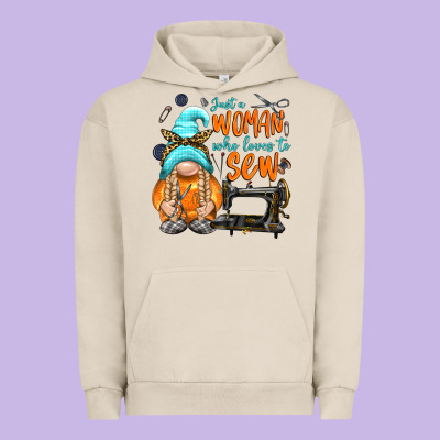 Just A Woman Who Loves To Sew Urban Hoodie Designed By Nancycooperartshop