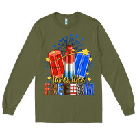 Army Green tastes like freedom popsicles billie wilder Long Sleeve Tee - texasbilliewilder