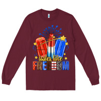 Burgundy tastes like freedom popsicles billie wilder Long Sleeve Tee - texasbilliewilder