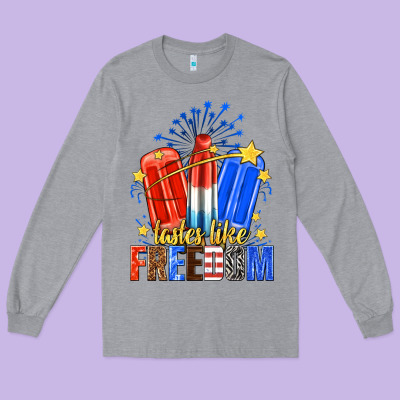 Long Sleeve Tee tastes like freedom popsicles billie wilder