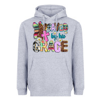 Heather Grey saved by his grace Heavyweight Hoodie - AdoDesignShop