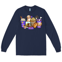 Navy havanese terrier coffee cups Long Sleeve Tee - Zillion Design Studio