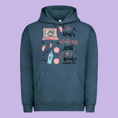 She Works Willingly With Her Hands Urban Hoodie Designed By Maliassmallbusiness
