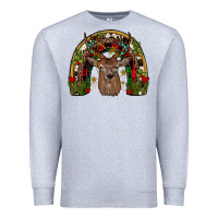 Heather Grey deer rainbow Premium Sweatshirt - JahusDesignShop