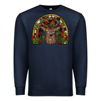 Navy deer rainbow Premium Sweatshirt - JahusDesignShop