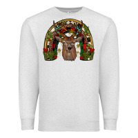 Oatmeal Heather deer rainbow Premium Sweatshirt - JahusDesignShop