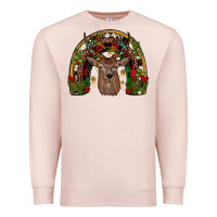 Pale Pink deer rainbow Premium Sweatshirt - JahusDesignShop
