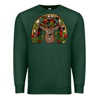 Sports Green deer rainbow Premium Sweatshirt - JahusDesignShop