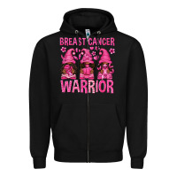Black Breast Cancer Warrior Afro Gnomes Zipper Hoodie - texasbilliewilder