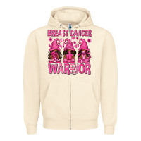Sandshell Breast Cancer Warrior Afro Gnomes Zipper Hoodie - texasbilliewilder